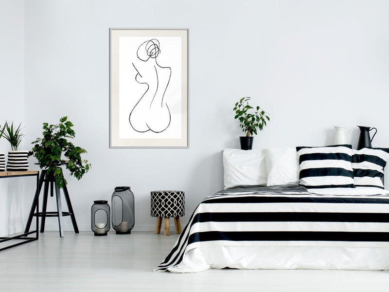 Poster - Hourglass  - wit passepartout
