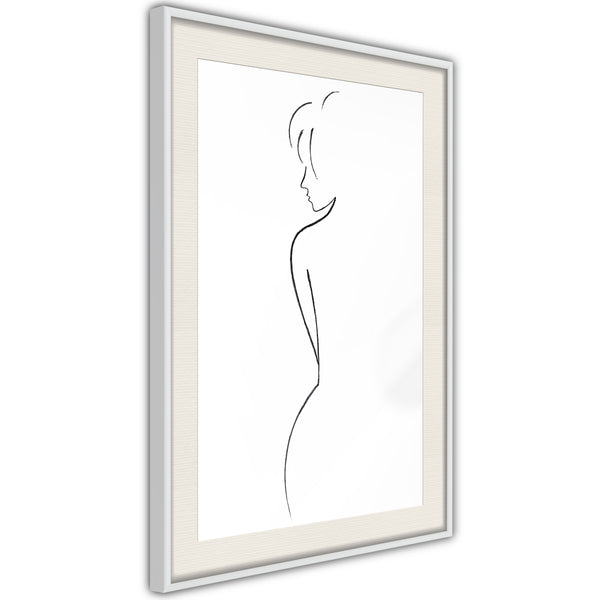 Poster - Silhouette  - wit passepartout