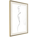 Poster - Silhouette  - goud passepartout