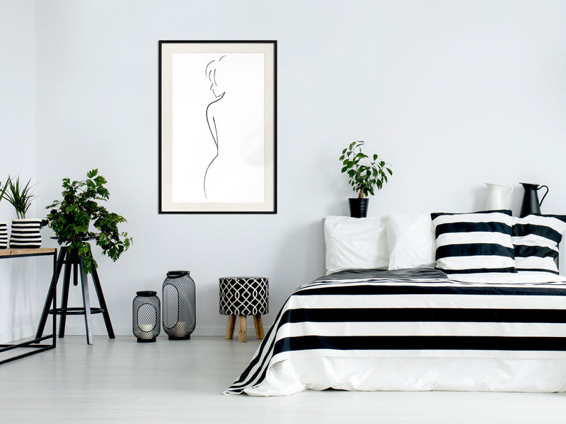 Poster - Silhouette  - zwart passepartout