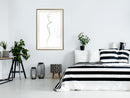 Poster - Silhouette  - goud passepartout