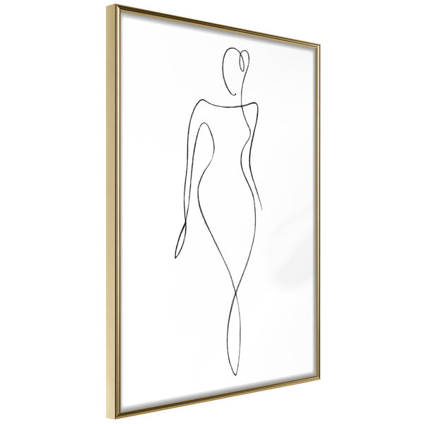 Poster - Impeccable Figure  - goud