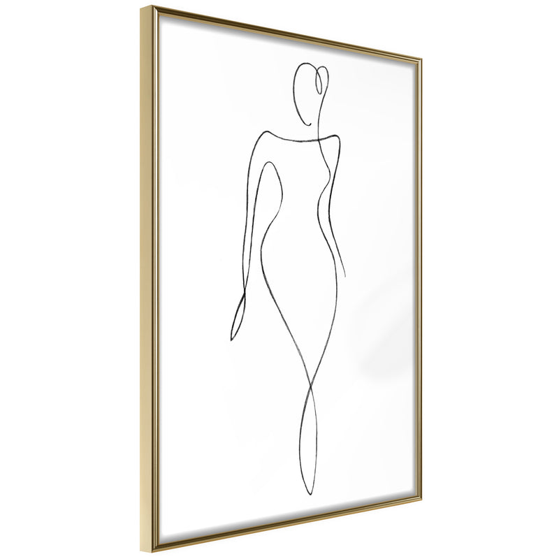 Poster - Impeccable Figure  - goud