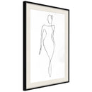 Poster - Impeccable Figure  - zwart passepartout