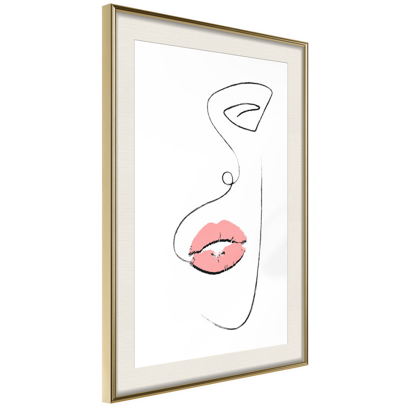 Poster - Temptation  - goud passepartout