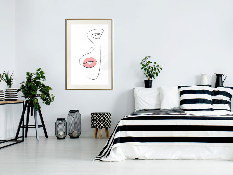 Poster - Temptation  - goud passepartout