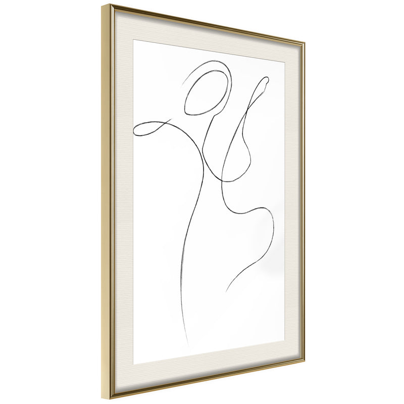 Poster - Two Souls I  - goud passepartout