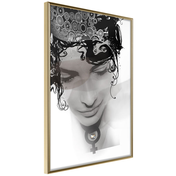 Poster - Delicate Features  - goud