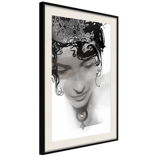Poster - Delicate Features  - zwart passepartout
