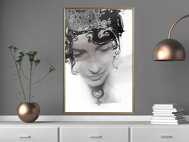 Poster - Delicate Features  - goud