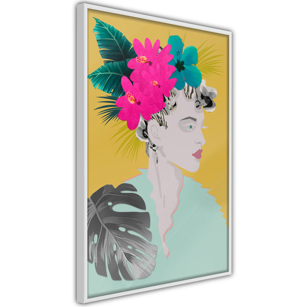 Poster - Crown of Flowers  - wit