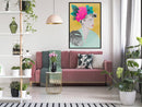Poster - Crown of Flowers  - zwart