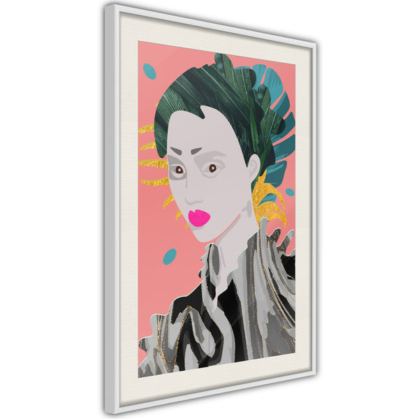 Poster - Geisha  - wit passepartout