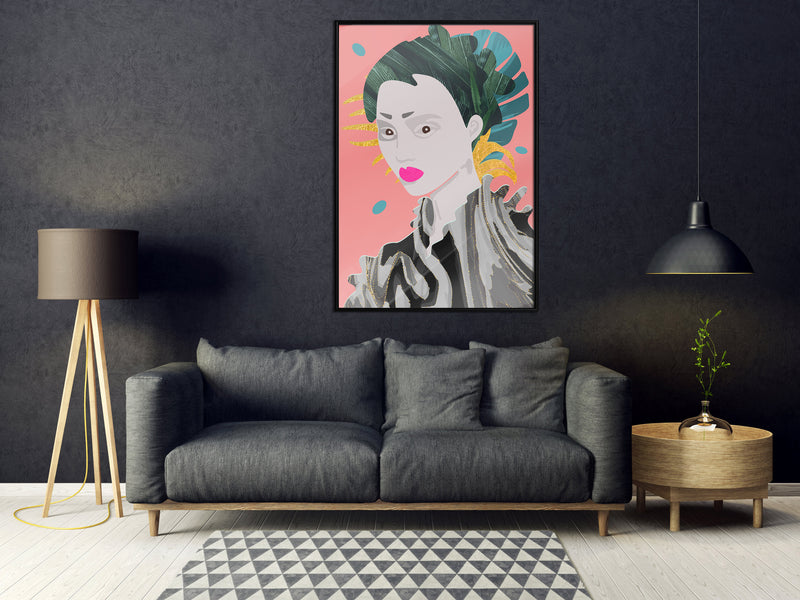 Poster - Geisha  - zwart