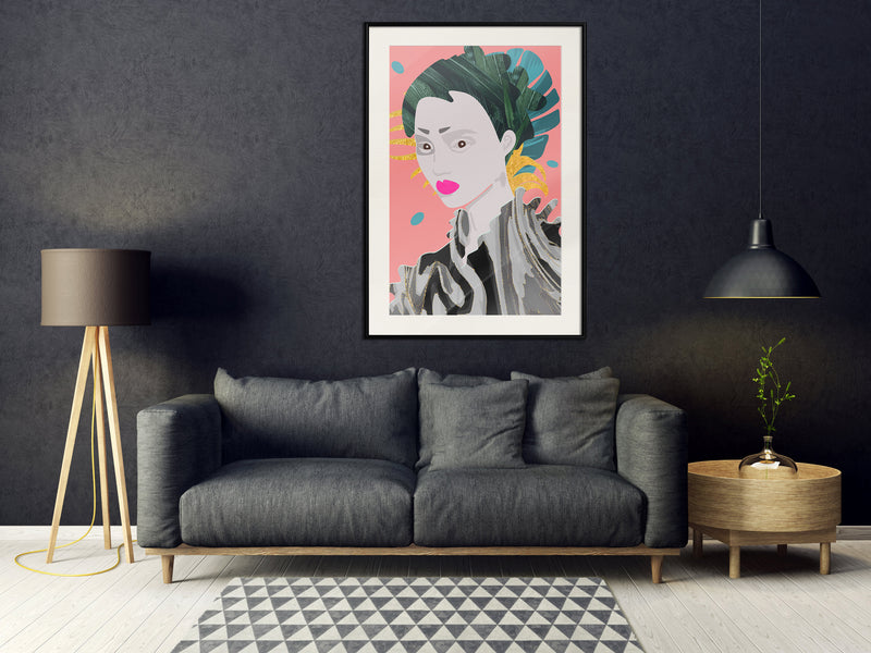 Poster - Geisha  - zwart passepartout