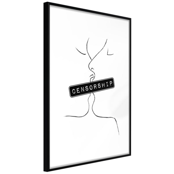 Poster - Forbidden Kiss  - zwart