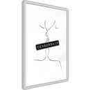 Poster - Forbidden Kiss  - wit