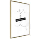 Poster - Forbidden Kiss  - goud