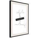 Poster - Forbidden Kiss  - zwart passepartout