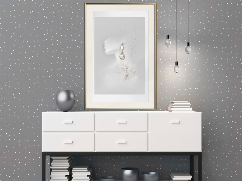 Poster - Jewelry is the Best Gift  - goud passepartout