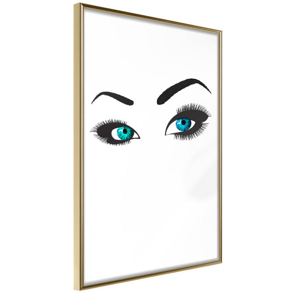 Poster - Piercing Gaze  - goud