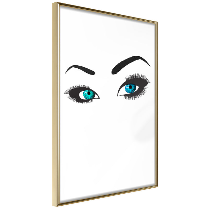 Poster - Piercing Gaze  - goud