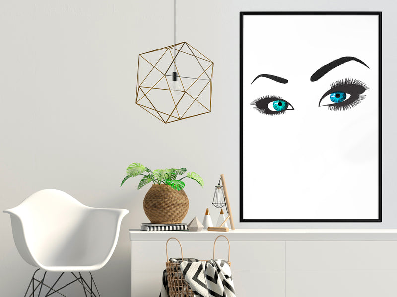 Poster - Piercing Gaze  - zwart