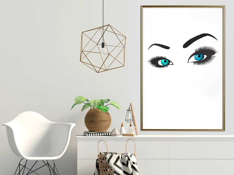 Poster - Piercing Gaze  - goud