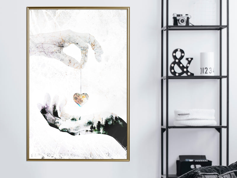 Poster - Give Me Your Heart  - goud