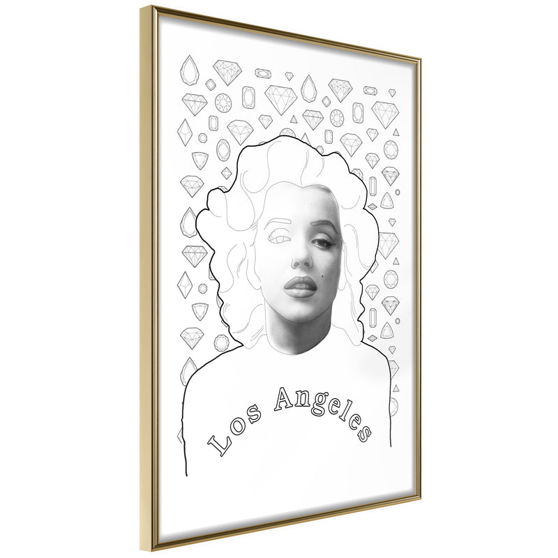 Poster - Marilyn in Los Angeles  - goud