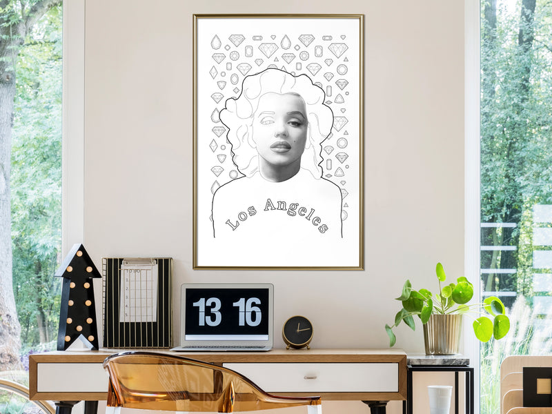 Poster - Marilyn in Los Angeles  - goud