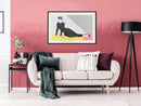 Poster - Elegant Audrey  - zwart passepartout