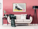 Poster - Elegant Audrey  - goud passepartout