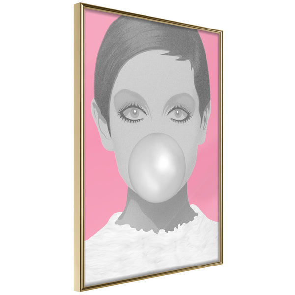 Poster - Twiggy  - goud