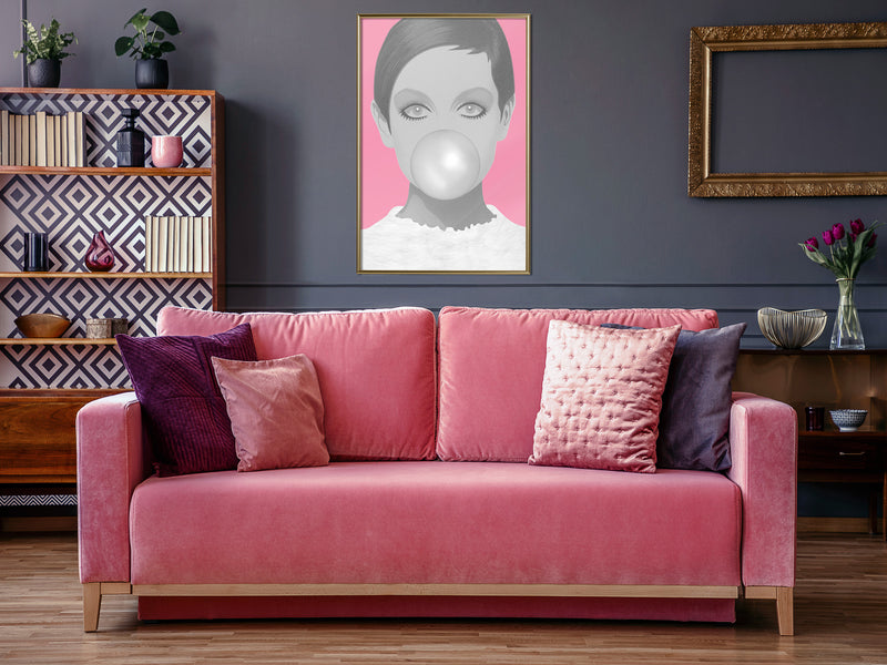 Poster - Twiggy  - goud