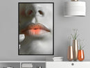 Poster - Ombre Lips  - zwart