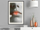 Poster - Ombre Lips  - zwart passepartout