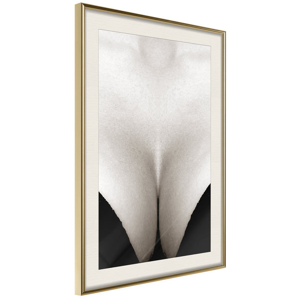 Poster - Delicate Skin  - goud passepartout