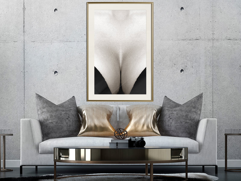 Poster - Delicate Skin  - goud passepartout