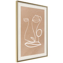 Poster - Face  - goud passepartout