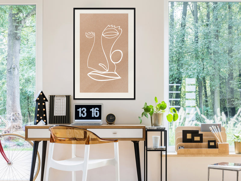 Poster - Face  - zwart passepartout