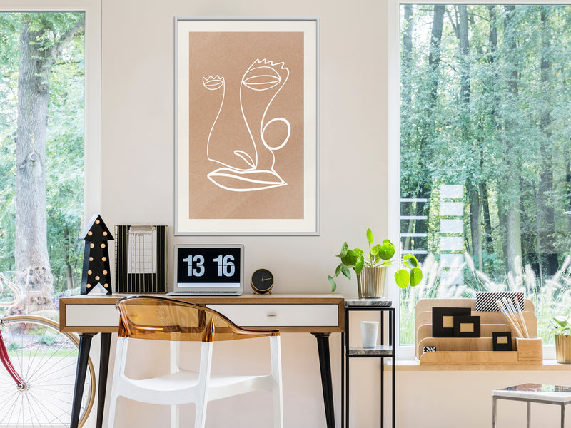 Poster - Face  - wit passepartout