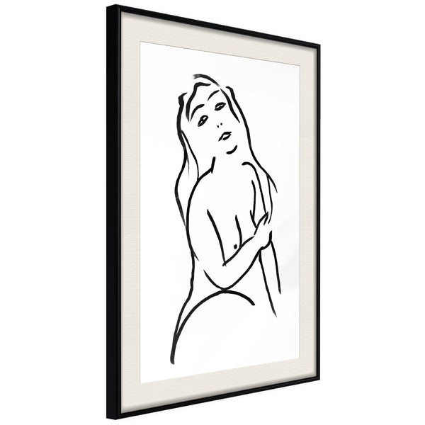 Poster - Shape of a Woman  - zwart passepartout