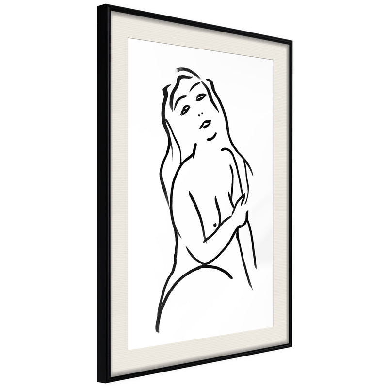 Poster - Shape of a Woman  - zwart passepartout
