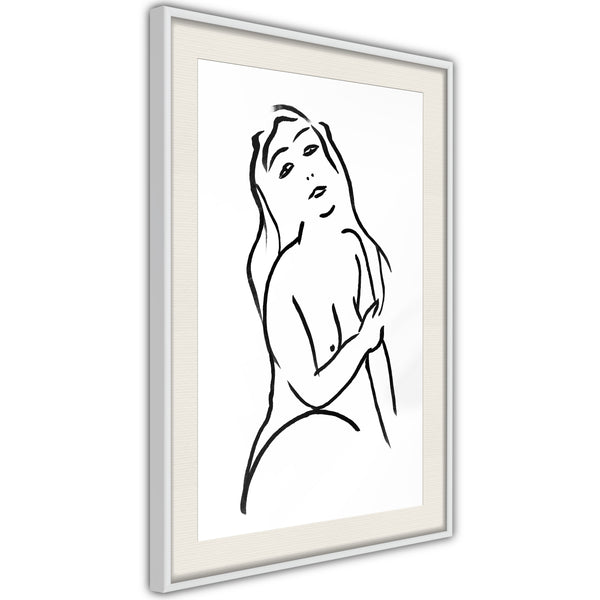 Poster - Shape of a Woman  - wit passepartout