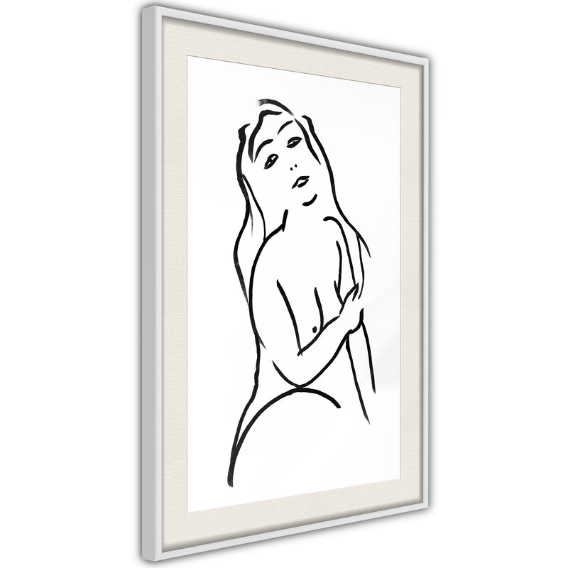 Poster - Shape of a Woman  - wit passepartout