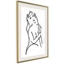 Poster - Shape of a Woman  - goud passepartout