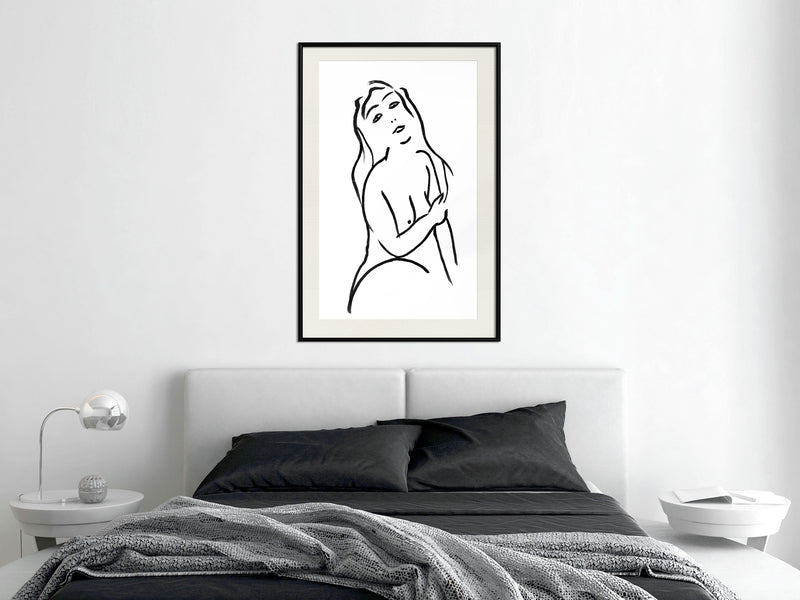 Poster - Shape of a Woman  - zwart passepartout