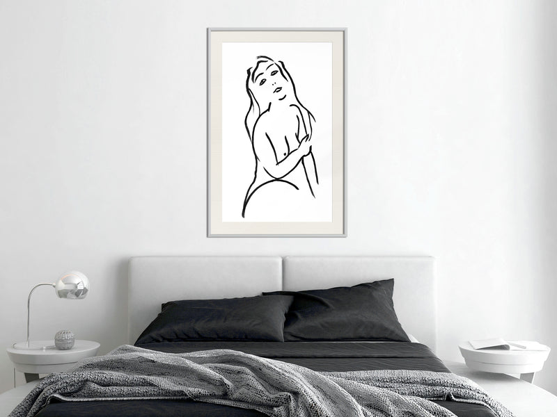 Poster - Shape of a Woman  - wit passepartout