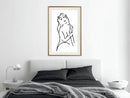 Poster - Shape of a Woman  - goud passepartout